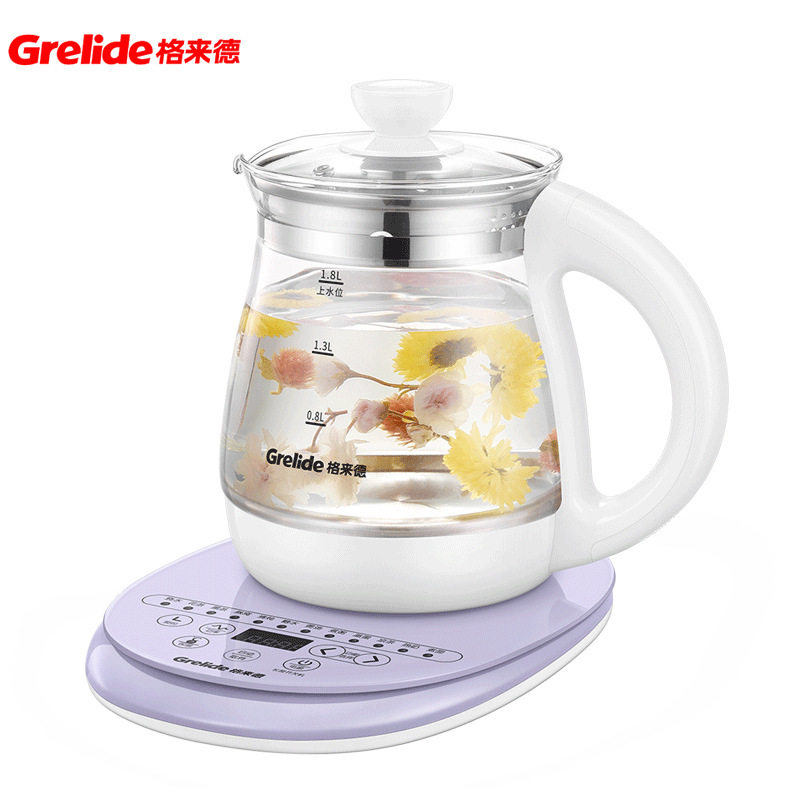 Grelide/格来德G118E养生壶电水壶煮花茶黑茶蒸蛋预约保温多功能