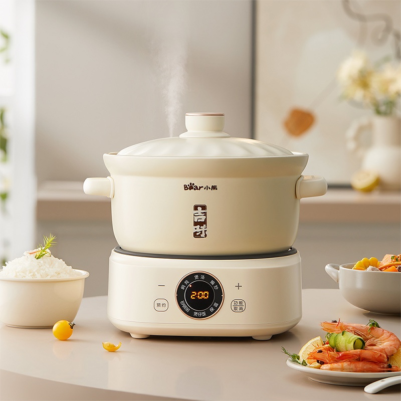 小熊电砂锅DSG-D30S1家用快炖煲汤锅分体式电炖锅煮粥煲汤养生神