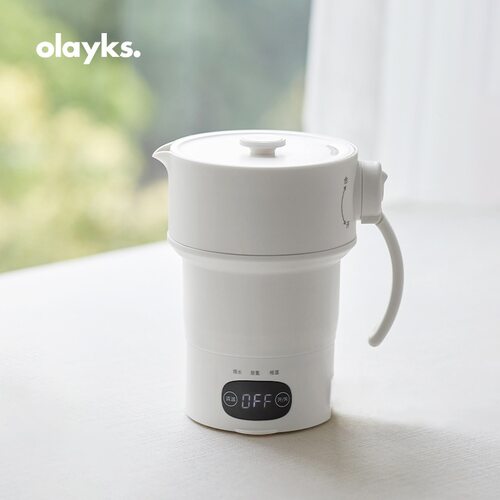 立时折叠热水壶olk-k02a便携式烧水壶旅行纯钛0.6l容量