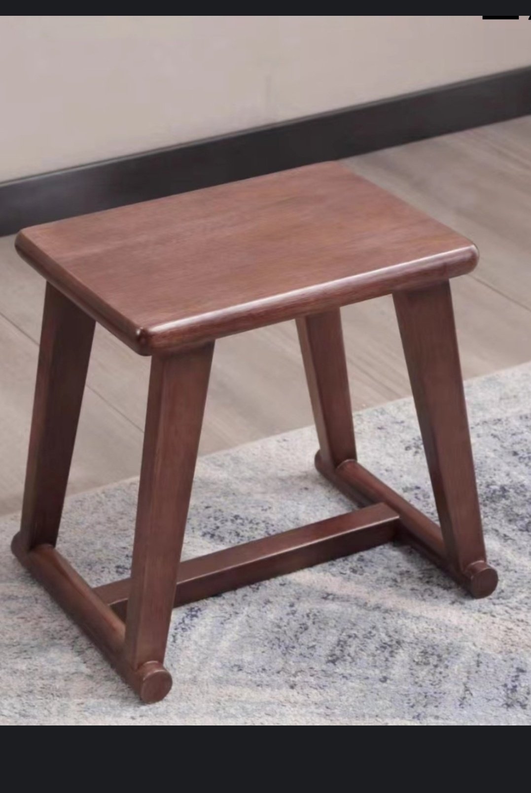 乌金木新中式实木小凳子家用客厅矮凳儿童成人全实木凳换鞋凳