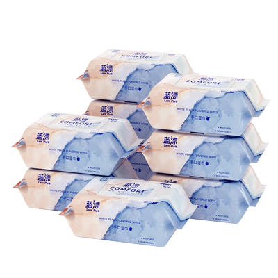 湿巾80抽亲肤湿巾纸新生宝宝幼儿童手口屁可用家庭实惠大包湿纸巾