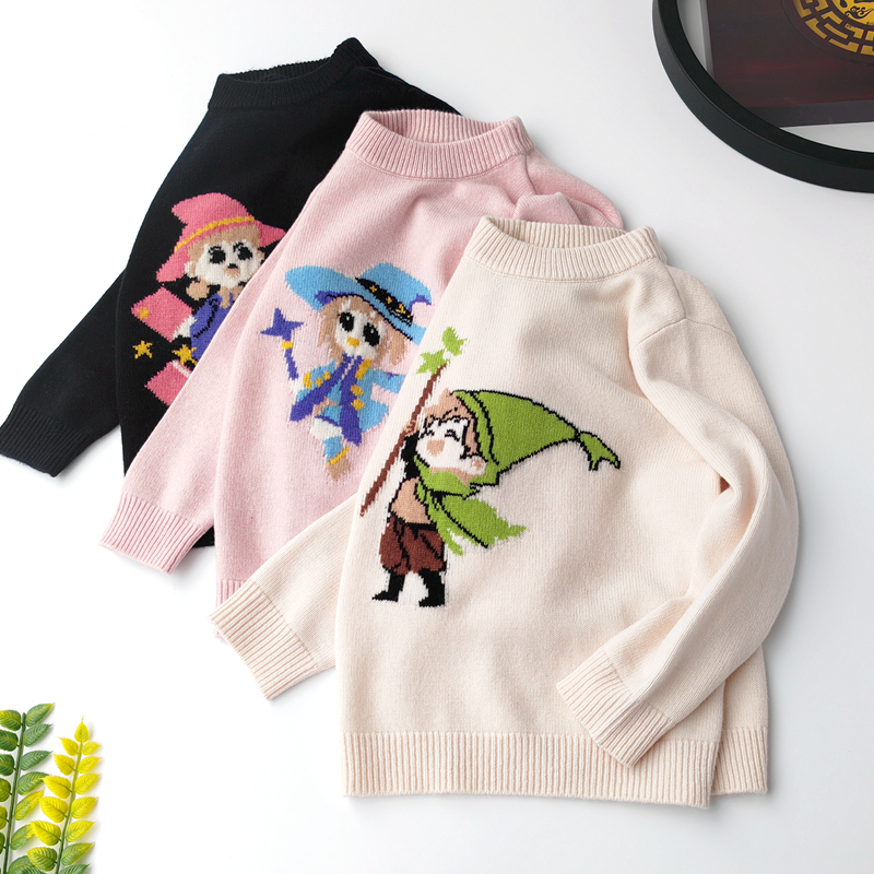 可爱提花男女孩保暖羊毛衫可爱