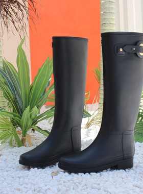 HUN品牌雨鞋女款雨靴露营多色防水防滑高筒靴长筒靴水鞋男女鞋