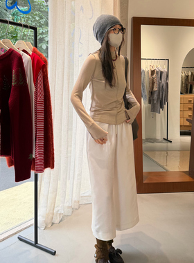 NW8 0EN《Meraki》天丝半高领针织T恤休闲设计感显瘦百搭上衣女