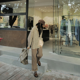 秋意凉灰调九分高腰西裤 莱赛尔与苎麻混纺的亲肤笔挺感休闲裤女