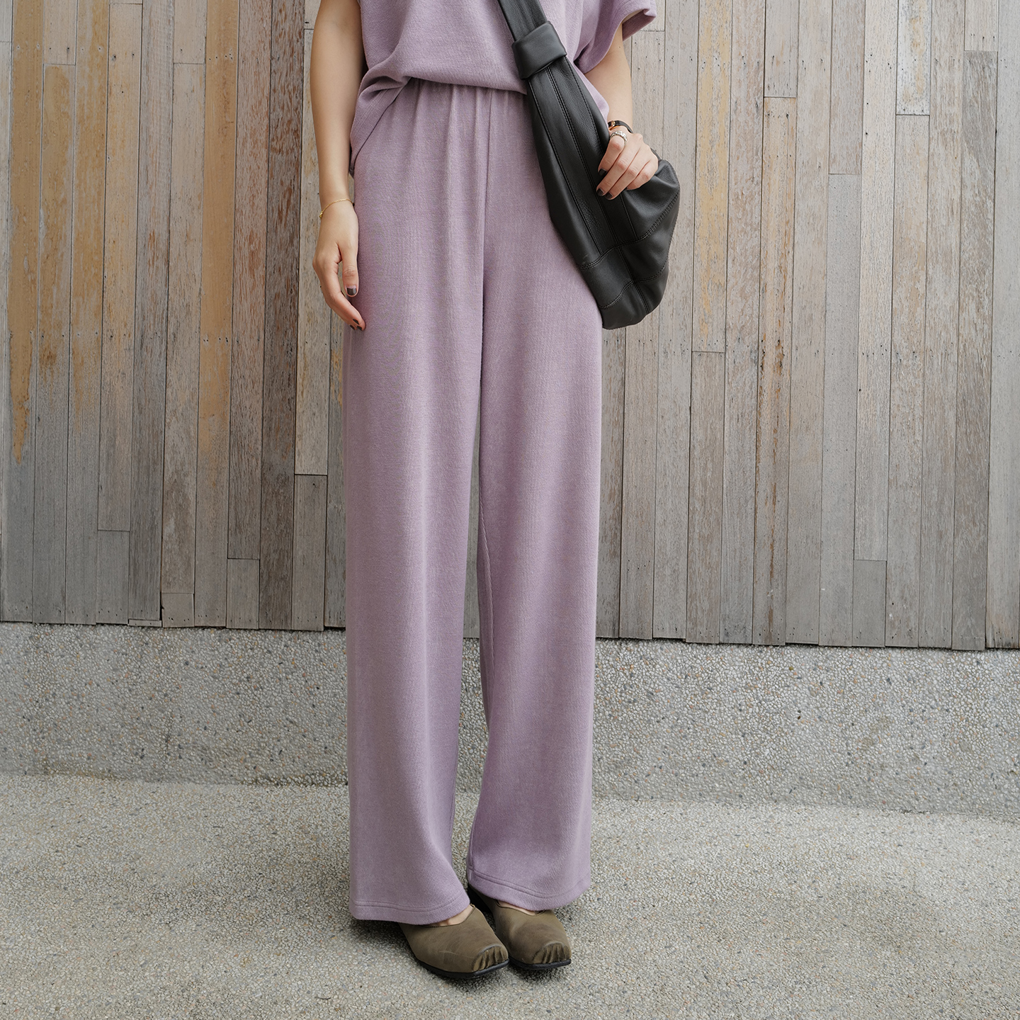 设计师原创柔针织休闲裤