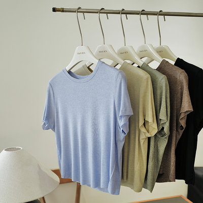 设计师原创圆领短款短袖T恤
