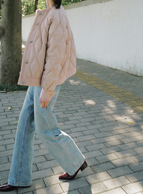 NW8 0EN《暮冬烤雪》超柔短款拼接工艺羽绒服