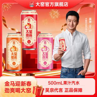 【香菇超级年货节】大窑汽水马年限定嘉宾低糖饮料500mL*16罐