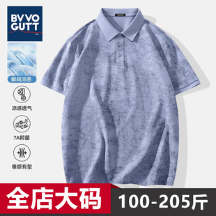 宽松短袖 男装 polo衫 男款 大码 加肥加大显瘦男士 夏季 2025新款 衬衫