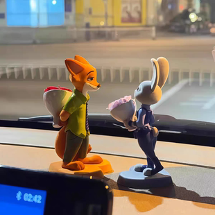 疯狂动物城盲盒朱迪尼克装 饰礼物摆件 饰摆件动漫手办汽车中控台装