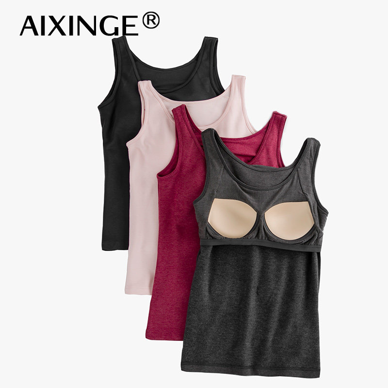 女秋冬款帶胸墊保暖內衣罩杯壹體打底修身上衣加絨加厚文胸背心在類目 女士內衣/男士內衣/家居服, 保暖上裝中 - 來自Buy2taobao.com提供專業的淘寶代購服務