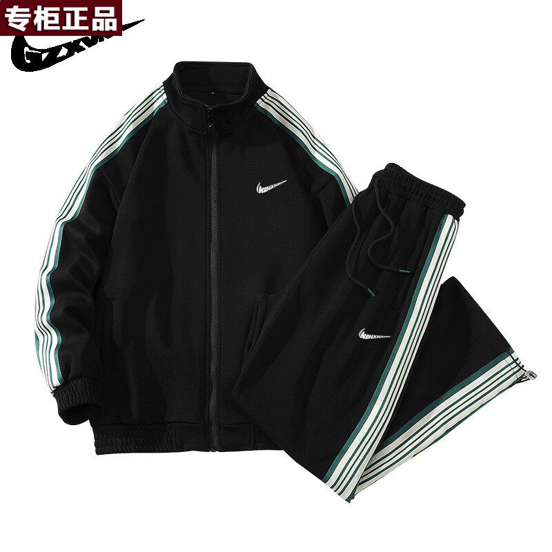 奥莱官网旗舰店唯品会 品牌休闲运动服套装男春秋潮牌2025新款男