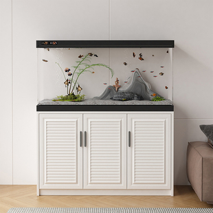 铝合金鱼缸底柜底座草缸承重地柜封闭底滤专用防水海缸柜子定制