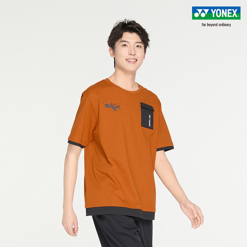 YONEX/尤尼克斯 1154325BCR 25FW训练系列网球羽毛球圆领运动T恤