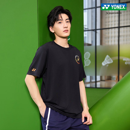 YONEX/尤尼克斯 10099LDCR 25SS林丹系列男款羽毛球服运动T恤yy