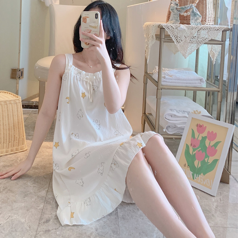 2025新款睡裙女夏季薄款吊带性感甜美可爱宽松公主风中长款背心裙