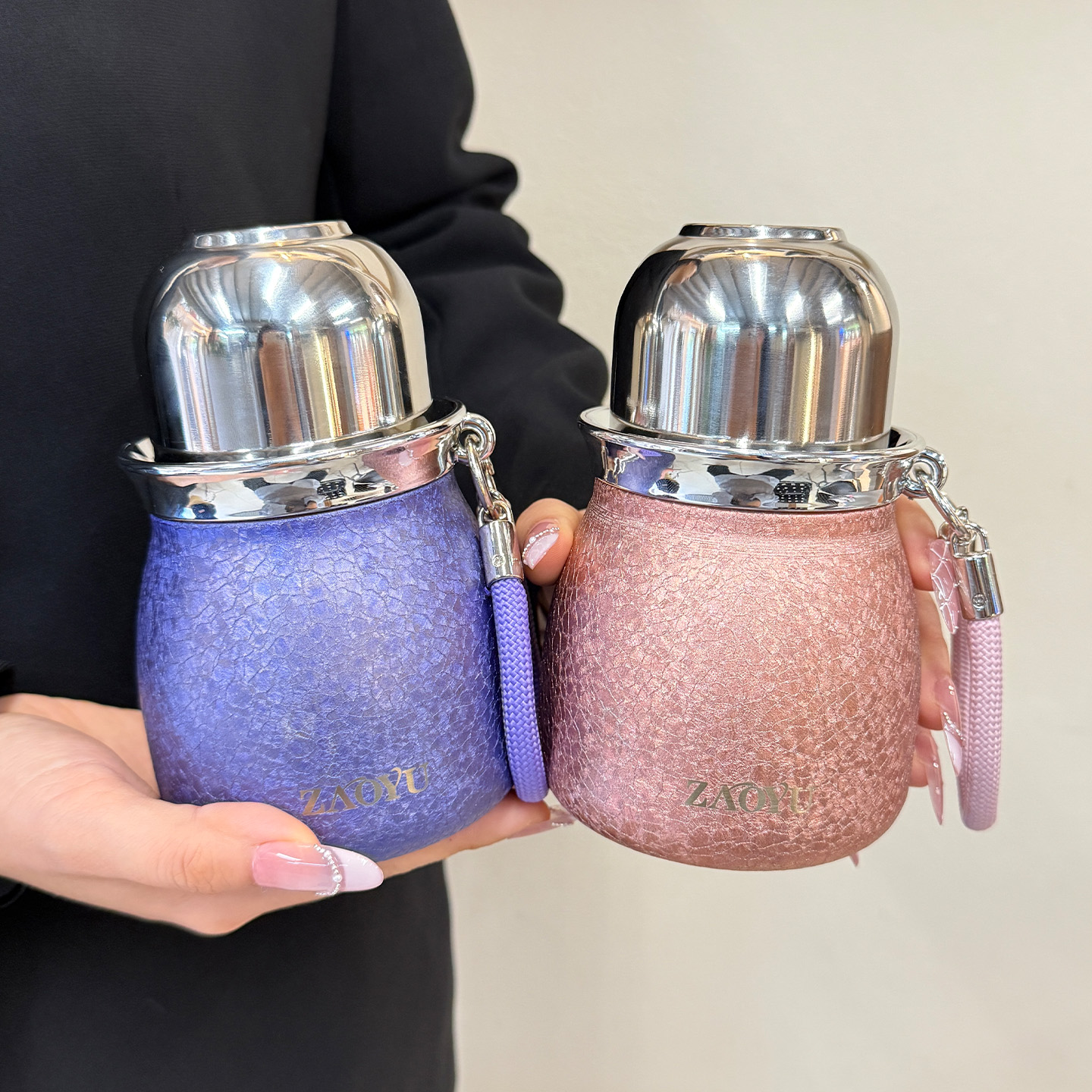 高档轻奢覆钛保温杯泡茶钛杯