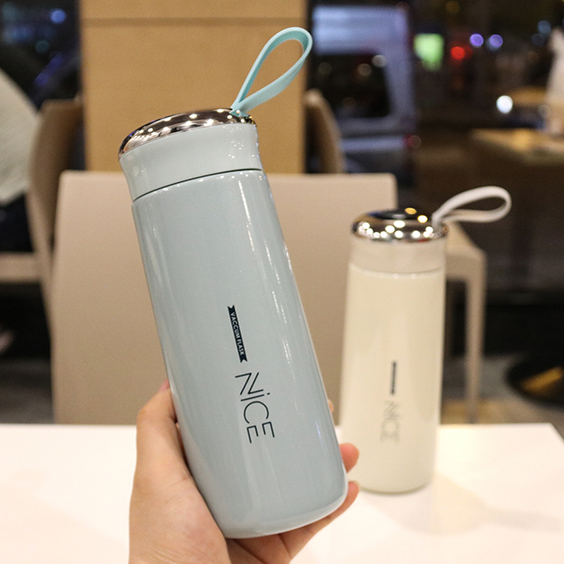 韩版时尚保温杯ins清新简约学生水杯男女车载便携水壶送礼茶杯子