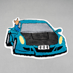 Tufting簇绒Lucid Dreams速度与激情跑车赛车地毯999汽车地垫坐垫