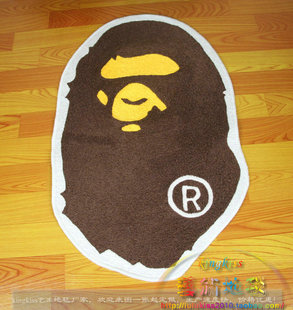 Tufting植绒簇绒针织BAPE猿人头安逸猴猿猴子坐毯地垫地毯可定制