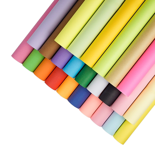 全开80克 彩色纸 大张彩纸幼儿园装饰空白海报背景纸环保服装手工纸报纸整卷多色手工材料纸全开大白纸包装纸