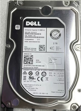 Dell /戴尔2T 2TB SAS 3.5寸 7.2K 12GB 0K7VW5硬盘 ST2000NM0045
