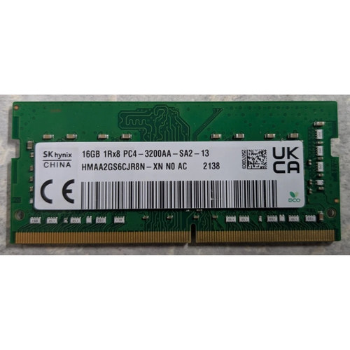 原装SK海力士HMAA2GS6CJR8N-XN 16G 1RX8 3200AA DDR4 笔记本内存