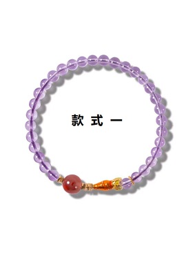 天然玻利维亚紫水晶手链银镀金女