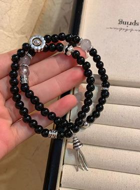 新中式民族风双层串珠手链女国风复古新款爆款手串个性百搭手