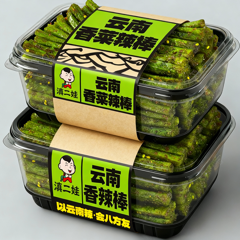 滇二娃香菜辣条网红麻辣宿舍零食休闲面筋小吃解馋儿时怀旧小包装