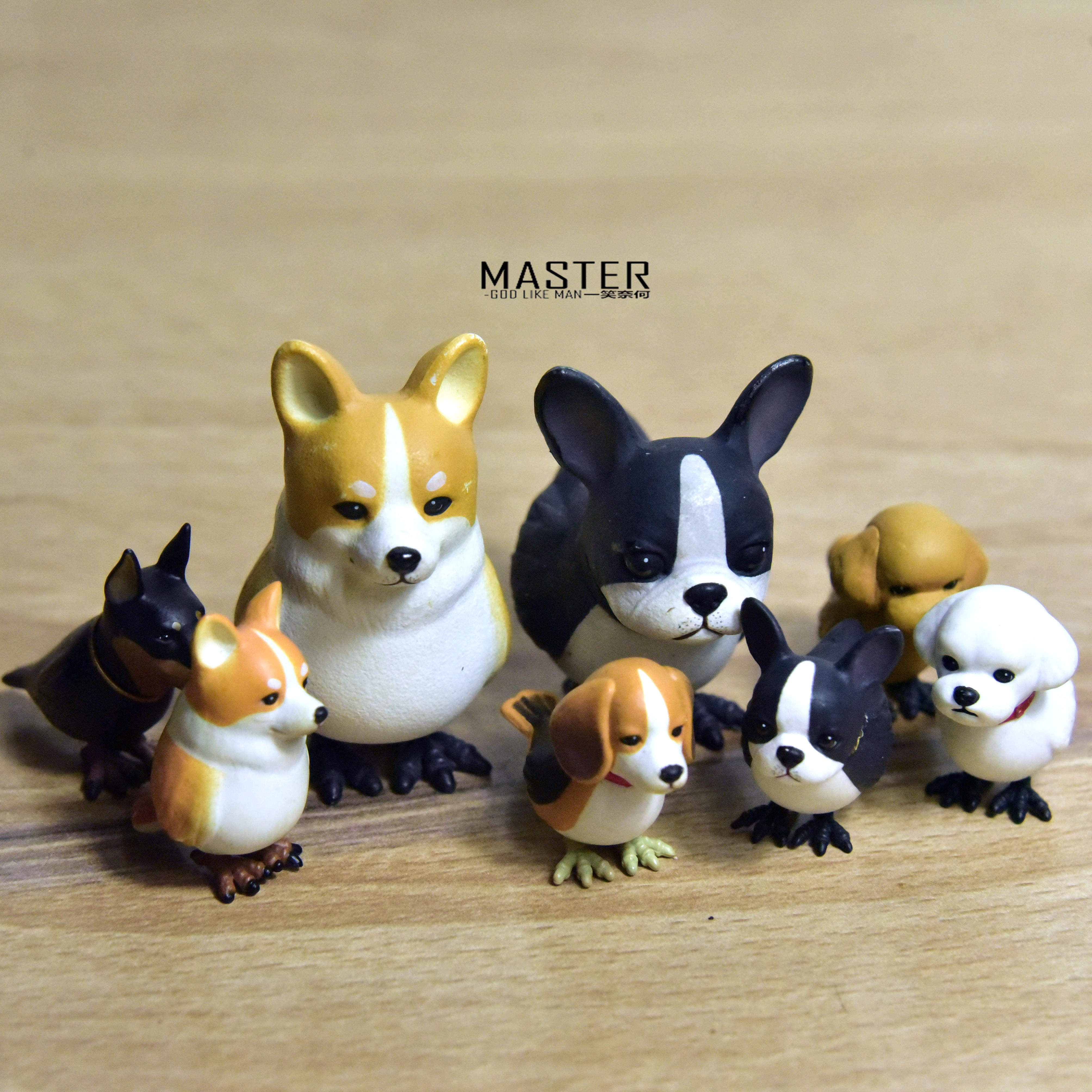 散货 狗鸟 动物微缩微场景摆件 可爱公仔狗狗玩具 是狗也是鸟