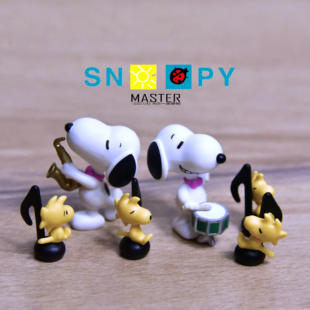 原单散货 史路比 史努比 小黄鸟糊涂塌客音乐会 卡通公仔模型摆件