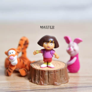 小女孩 迷你卡通公仔模型摆件 爱探险 玩具 DIY 朵拉 原单散货
