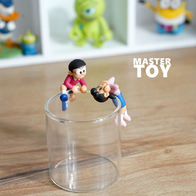 原单散货哆啦A梦大雄静香公仔杯缘卡通杯友摆件模型玩具