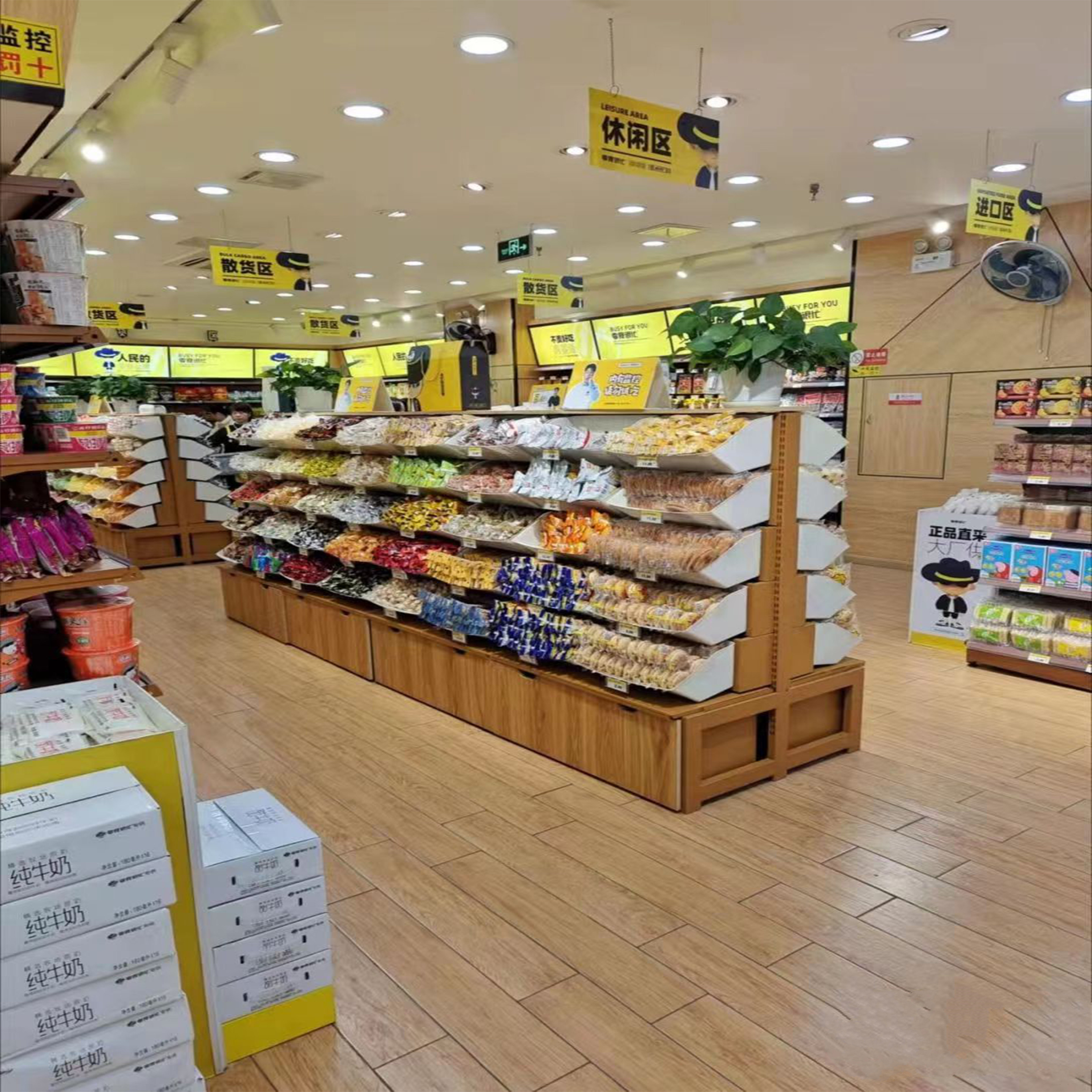 零食货架小食品展示架零食斗连锁店品牌散称面包饼干休闲食品双面