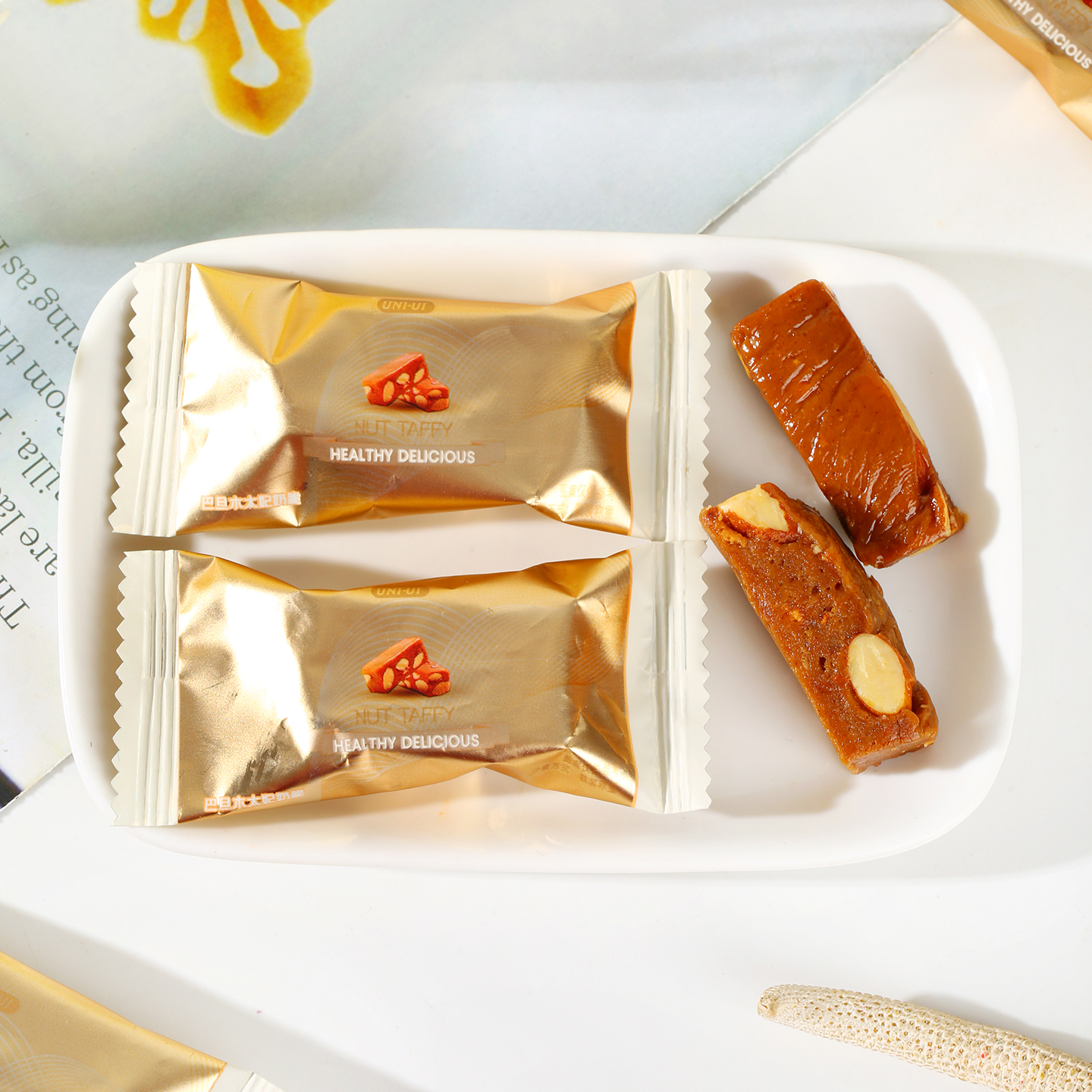 巴旦木奶脆糖夹心手工结婚礼糖