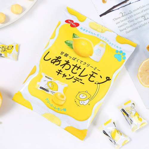 日本进口诺贝尔柠檬味奶糖