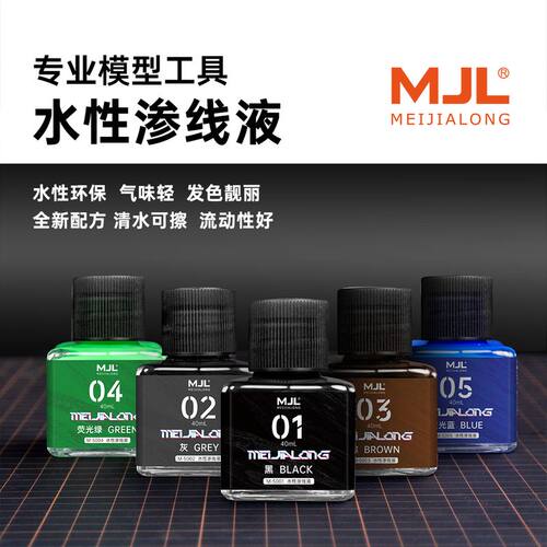美佳龙MJL丨水性丨荧光渗线液 安全环保 GK刻线立体上色 高达模型