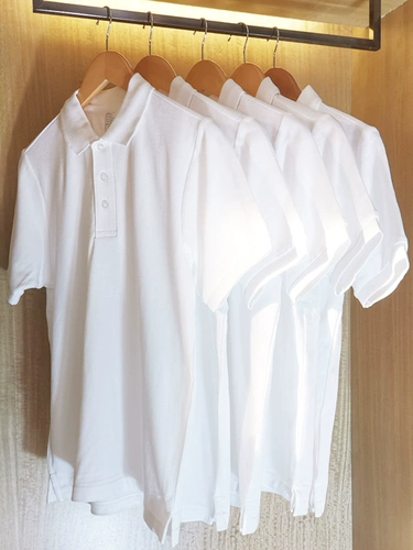 Цветная универсальная летняя хлопковая футболка polo, короткий рукав