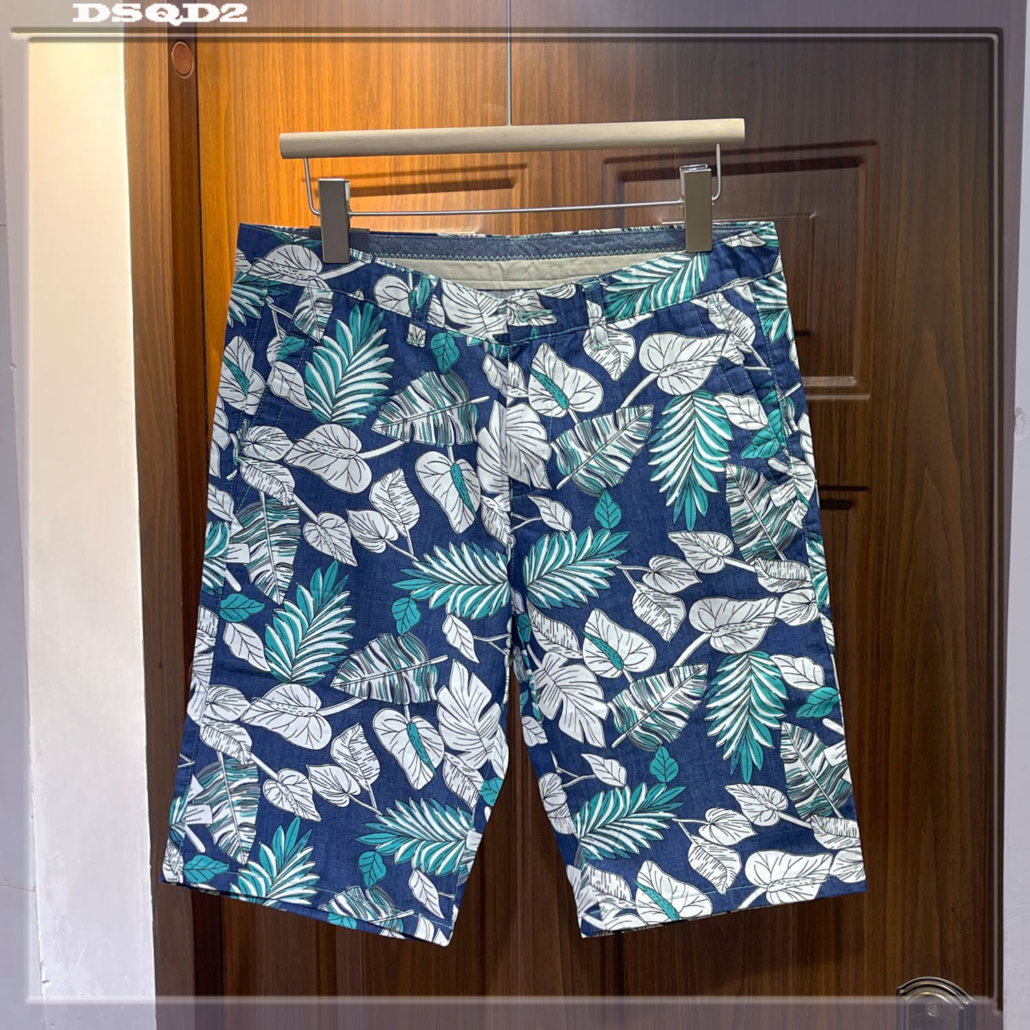 牛仔短裤男夏季新款个性印花潮牌五分裤韩版潮流修身小脚百搭中裤