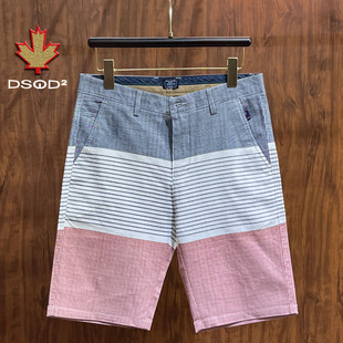 直筒中裤 高端轻奢小众条纹五分休闲短裤 宽松薄款 2026新款 子 男夏季