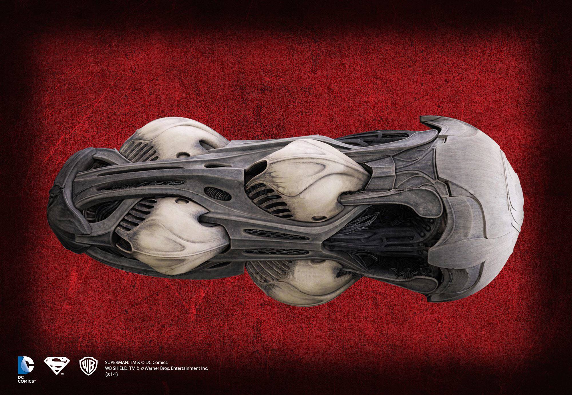 美国代购超人周边正版钢铁之躯氪星飞船冰封星际战舰手办收藏摆件