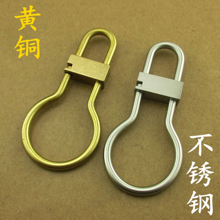 手工黄铜葫芦钥匙扣圈环不锈钢复古怀旧EDC卡扣快挂纯铜汽车腰挂