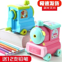 晨光多功能手摇卷笔刀转笔铅笔刨削笔器钻笔儿童小学生卡通大号车手动学生用品旋笔刀新款车女孩削笔机铅笔旋