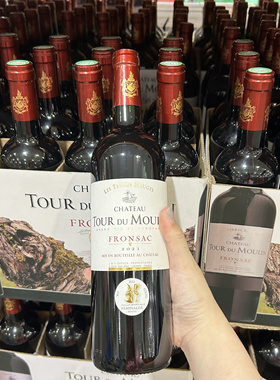 法国产CH.TOUR DU MOULIN木兰图庄园干红葡萄酒750ml开市客Costco