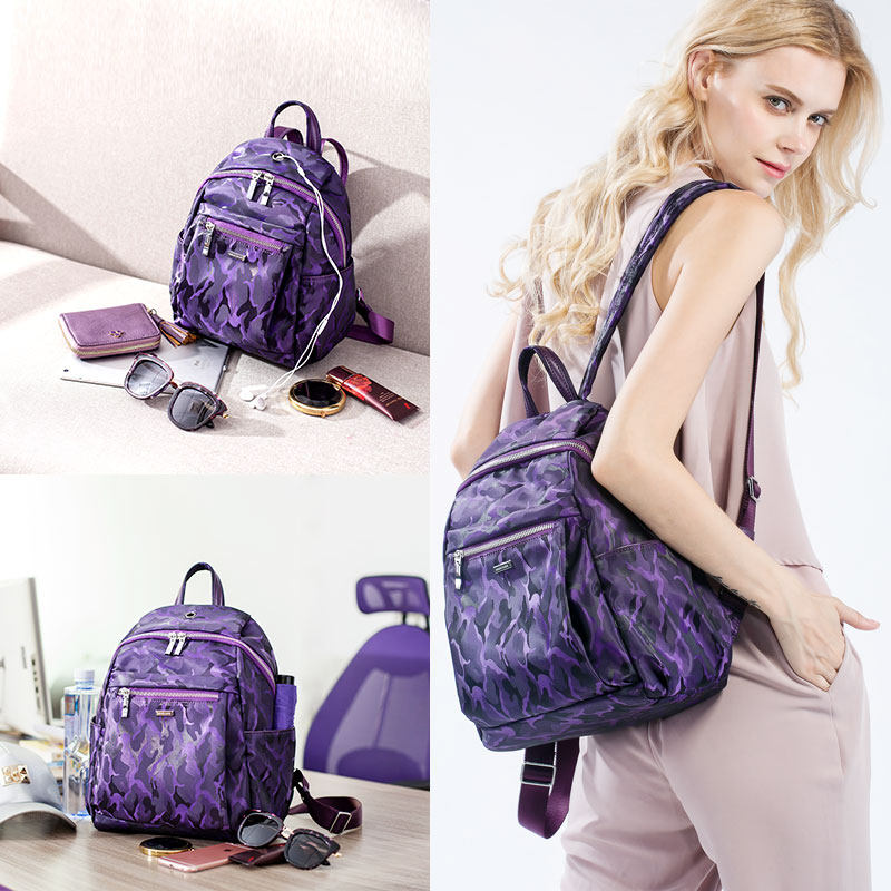 2025新款女士背包休闲包女韩版电脑双肩包轻便百搭尼龙书包旅行包,箱包皮具/热销女包/男包,双肩背包,淘宝优惠券,粉丝福利购,淘宝优惠卷