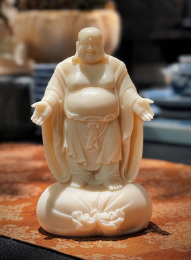皆大欢喜弥勒佛茶室空间高端摆件