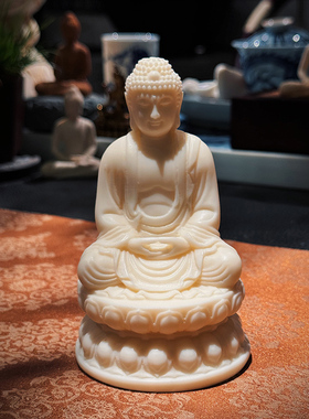 中式大日如来禅意盆景装饰摆件佛像办公桌面茶桌茶宠博古架茶室