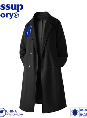 WASSUP GLORY克苏鲁文职毛呢大衣男中长款春秋季英伦风高级感外套